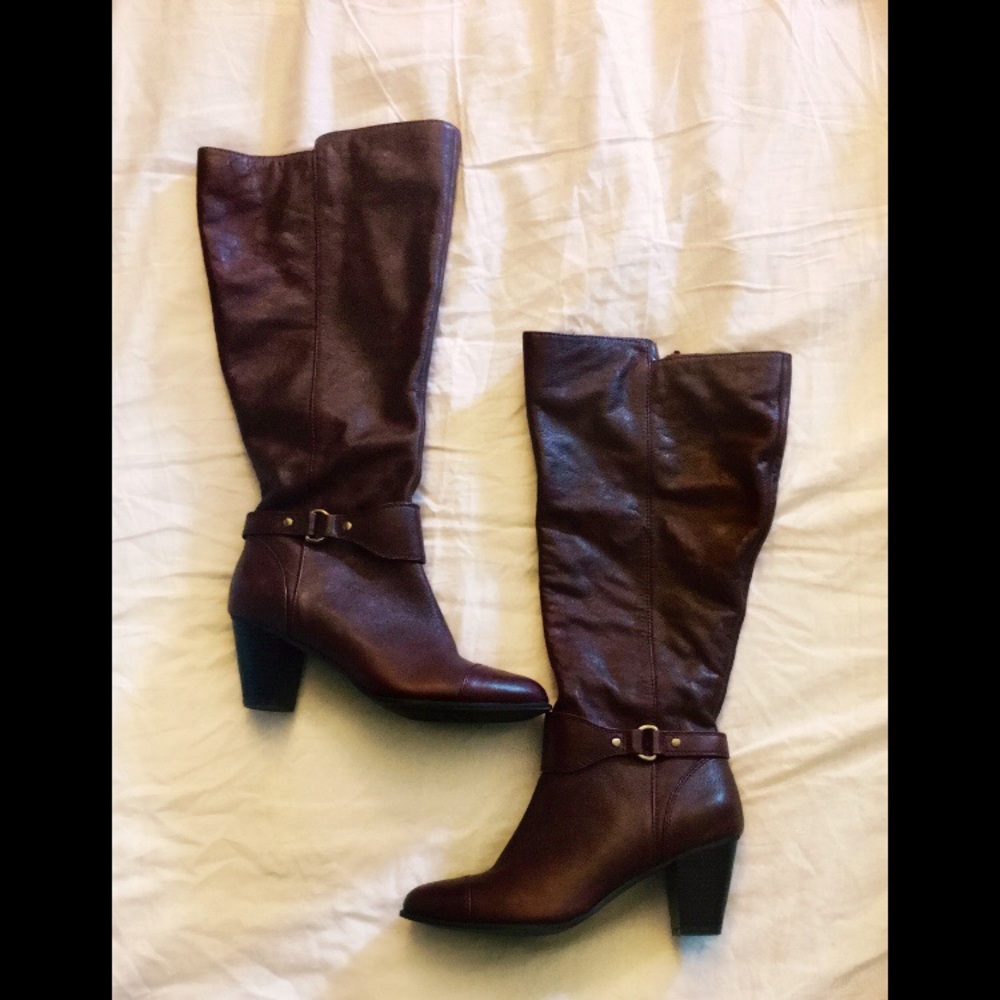 Giani Bernini Cagney Tall Boots Wide Calf Brown